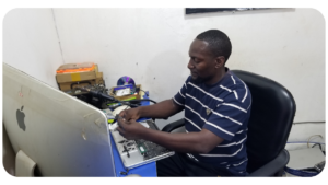 Macbook Repair Kampala Meet Andy at MicroStar Andy in Kampala, Uganda - see it in person at Majestic Plaza.