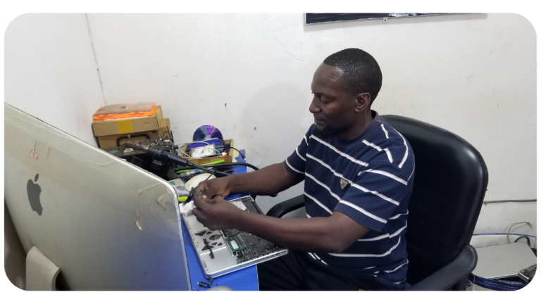 Macbook Repair Kampala Meet Andy at MicroStar Andy in Kampala, Uganda - see it in person at Majestic Plaza.